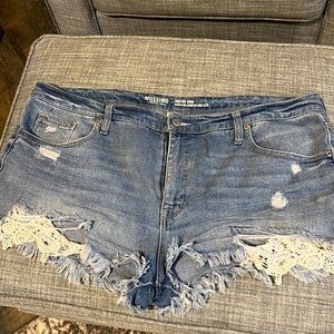 Mossimo High Rise Light Denim Shorts